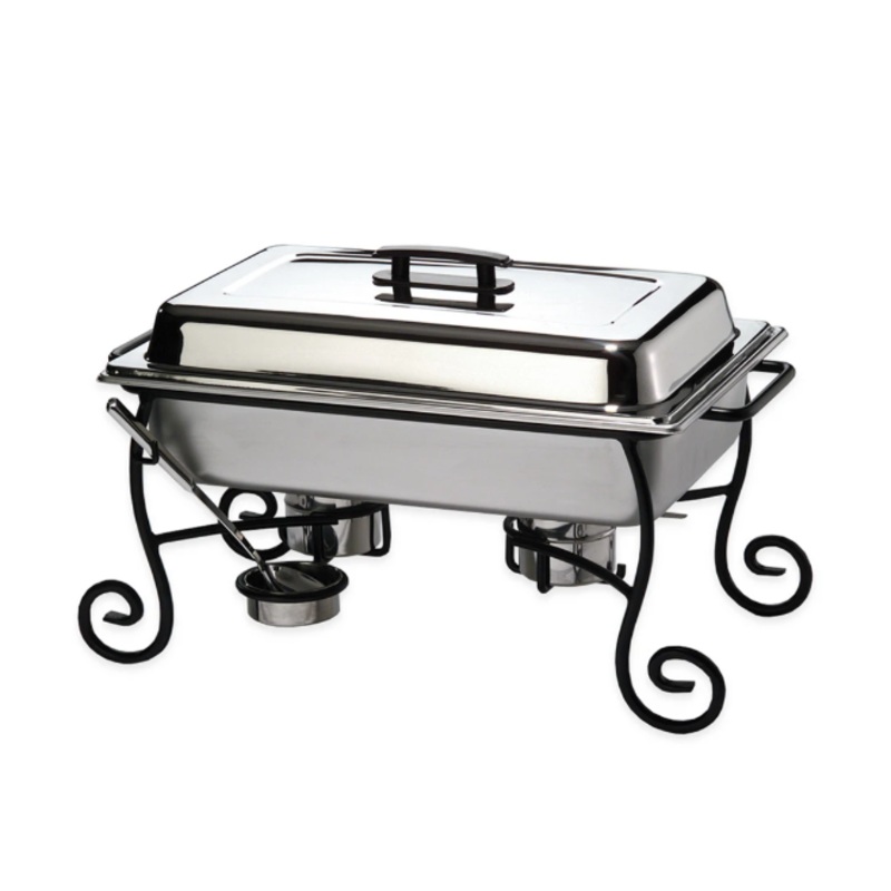 American Metalcraft CF1 Chafer Frame & Cup w/ Side Handle, Black/Wrought Iron - 2ea/Case