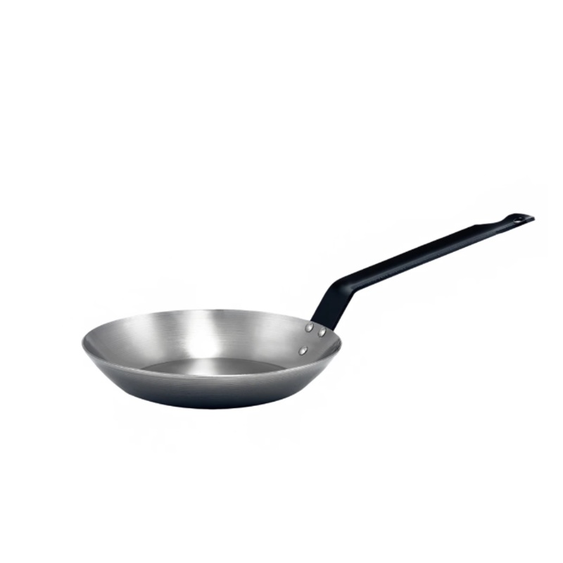American Metalcraft CSFP12 Carbon Steel Fry Pan with Solid Metal Handle 12" - 4/Case