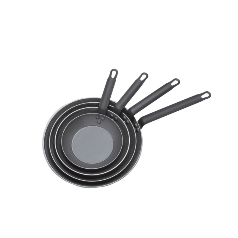 American Metalcraft CSFP8 Carbon Steel Fry Pan with Solid Metal Handle 8" - 4/Case