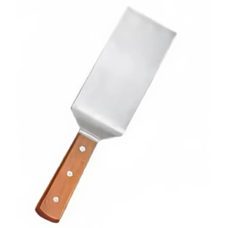 American Metalcraft LT12ST 12" Turner w/ Rounded Blade, 3 x 7 1/2 , Wood/Stainless- 72ea/Case