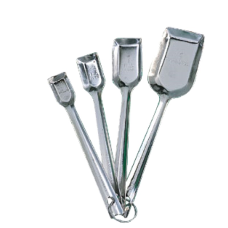 American Metalcraft MSSS73 4 Piece Measuring Spoon Set, Square Shovel Style, Stainless - 144ea/Case