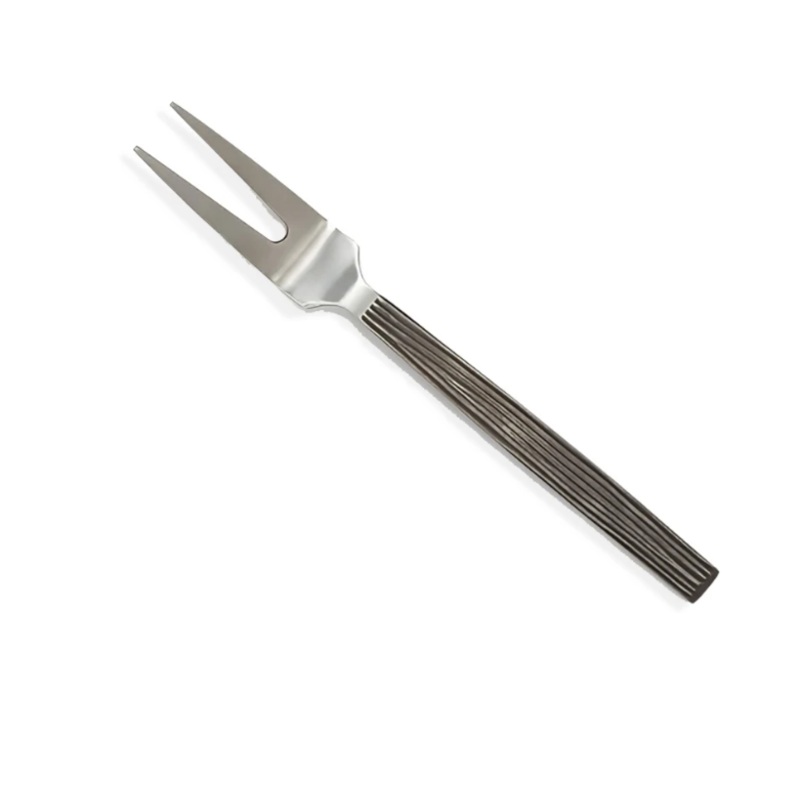 American Metalcraft WVAF10 10" Cold Meat Fork with 18/0 Stainless Grade, Wavy Aged Pattern