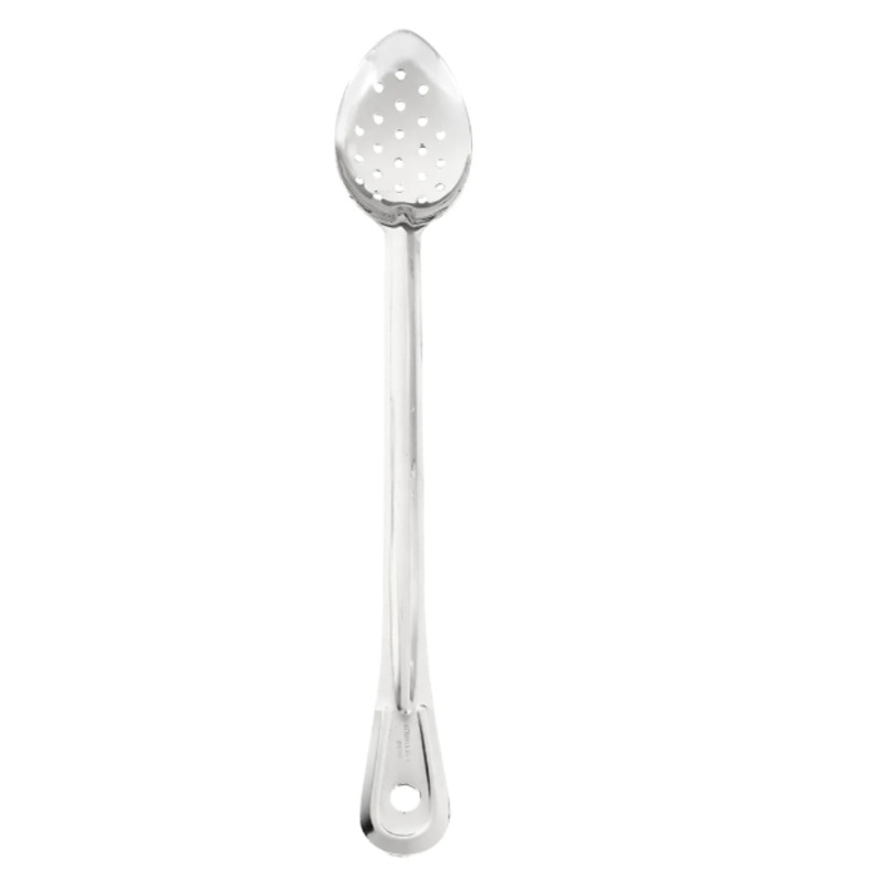 Browne 4783P Serving Spoon, 18 in, Perforated, Extra Long Handle, Stainless Steel