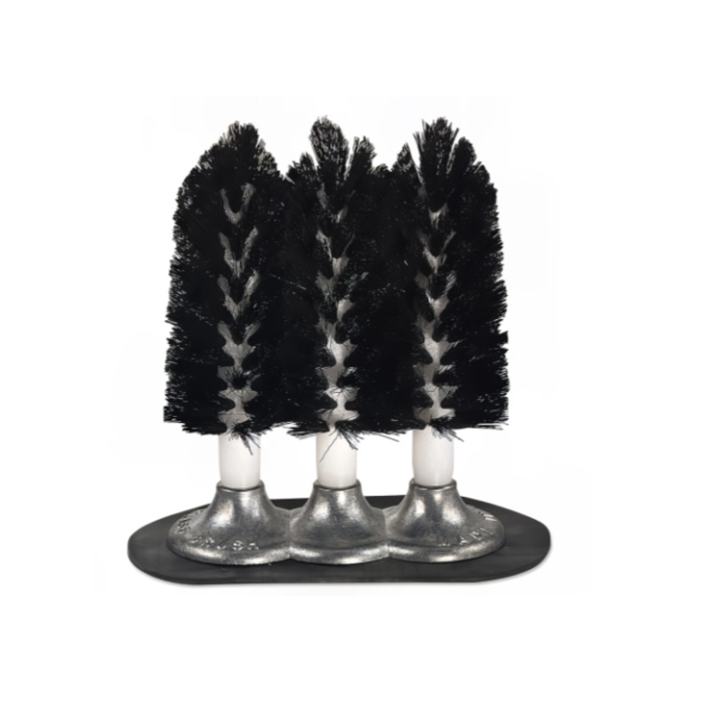 Browne 616113 Triple Glass Brush, 8 1/2 in, Suction Base, Black Nylon Brushes