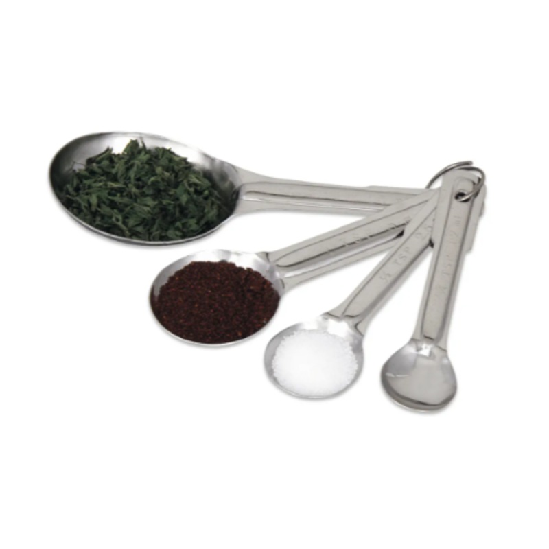 Browne 746108 4 Piece Measuring Spoon Set, Stainless