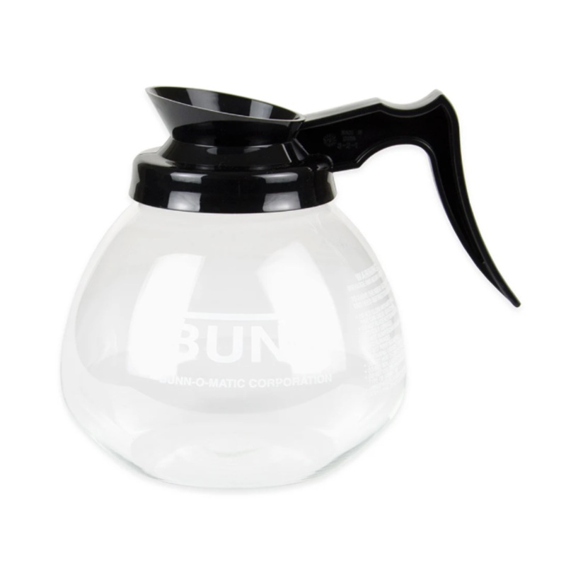 Bunn 42400.0101 Glass Coffee Decanter, 64 oz, Black Pourer/Handle (42400.0101)