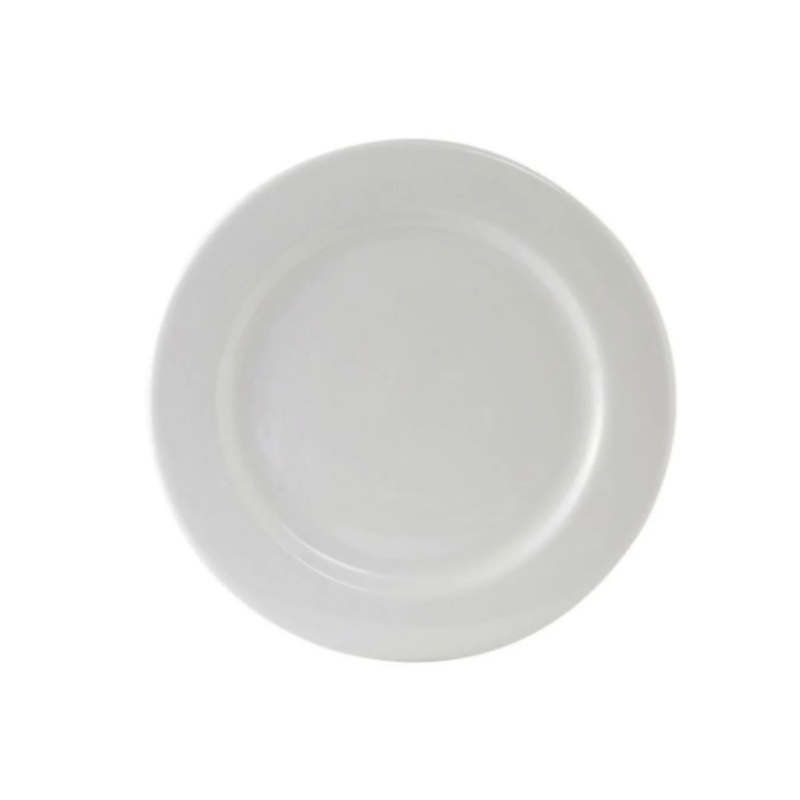 Tuxton ALA-104 10 1/2" Round Alaska Plate - Ceramic, Porcelain White