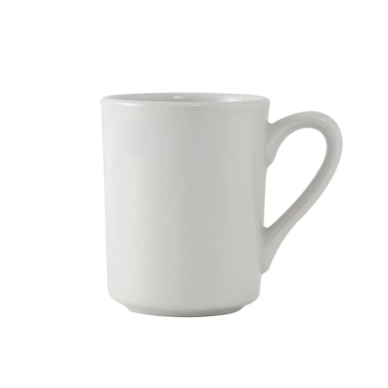 Tuxton ALM-085 8 1/2 oz Alaska Brea Mug - Ceramic, Porcelain White - 3ea/Case