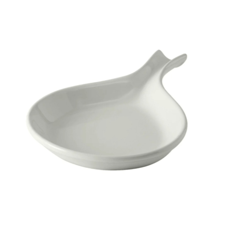 Tuxton BWP-114 18 oz DuraTux Fry Pan Server - Ceramic, White