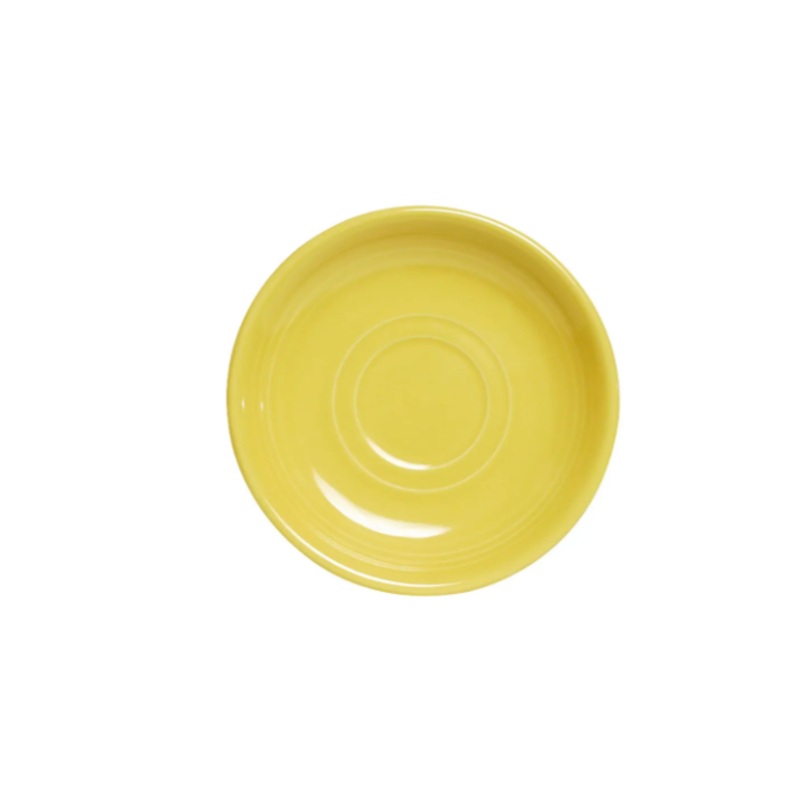 Tuxton CSE-060 6" Round Concentrix Saucer - Ceramic, Saffron - 2ea/Case