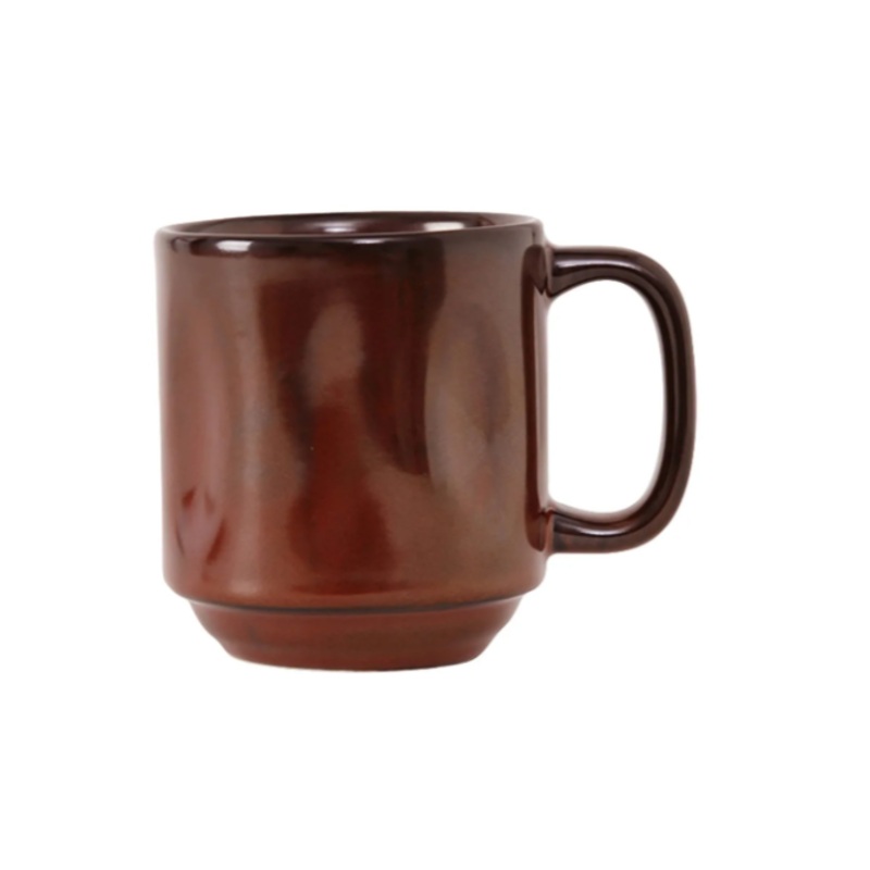 Tuxton GAR-150 12 oz Ceramic Yukon Mug - Red Rock - 2ea/Case