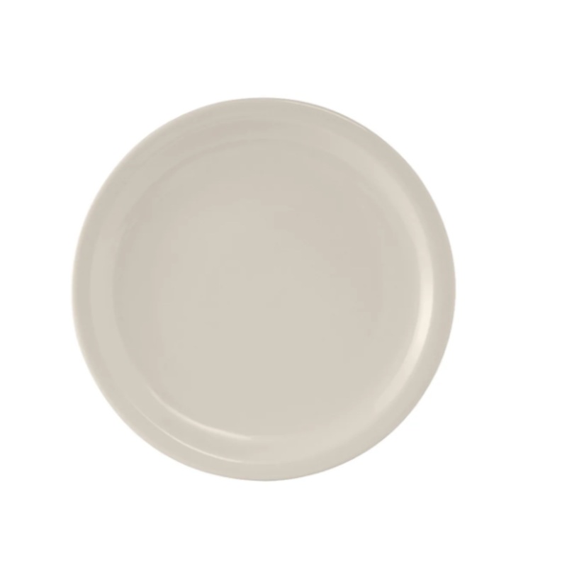 Tuxton TNR-008 9" Round Nevada Plate - Ceramic, American White - 2ea/Case