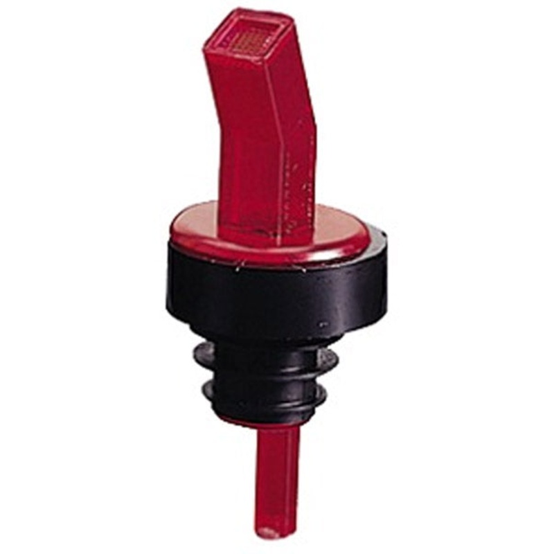 Anytime Bar Supplies PSP03 Freeflow Liquor Pourer with Screen - Red
