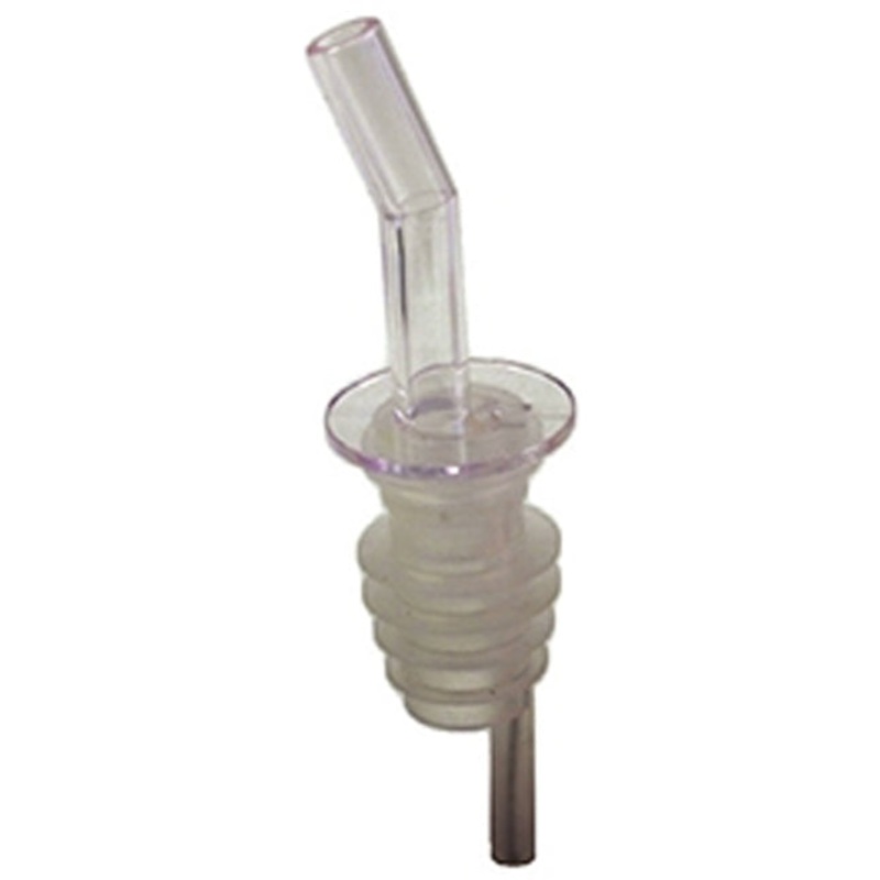 Anytime Bar Supplies WF0022 Plastic Free Flow Whiskey Pourer with No Collar - Clear - 12/Pack