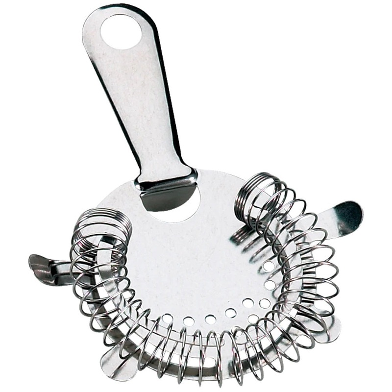 Browne 57507 Stainless Steel 4-Prong Hawthorne / Cocktail / Bar Strainer 6"