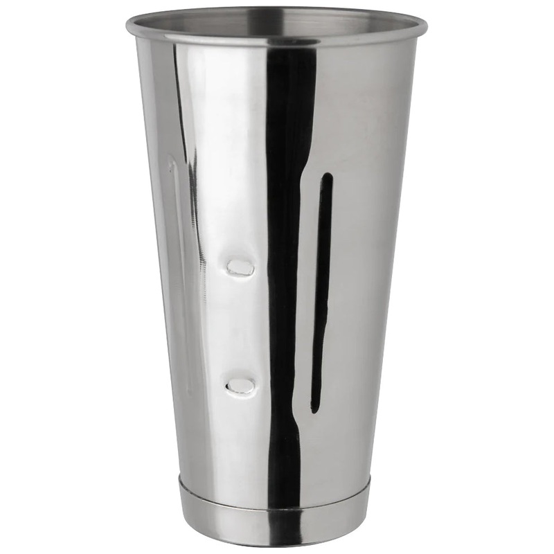 Browne 57510 Stainless Steel Drink Mixer Graduated Malt Cup 30 oz.
