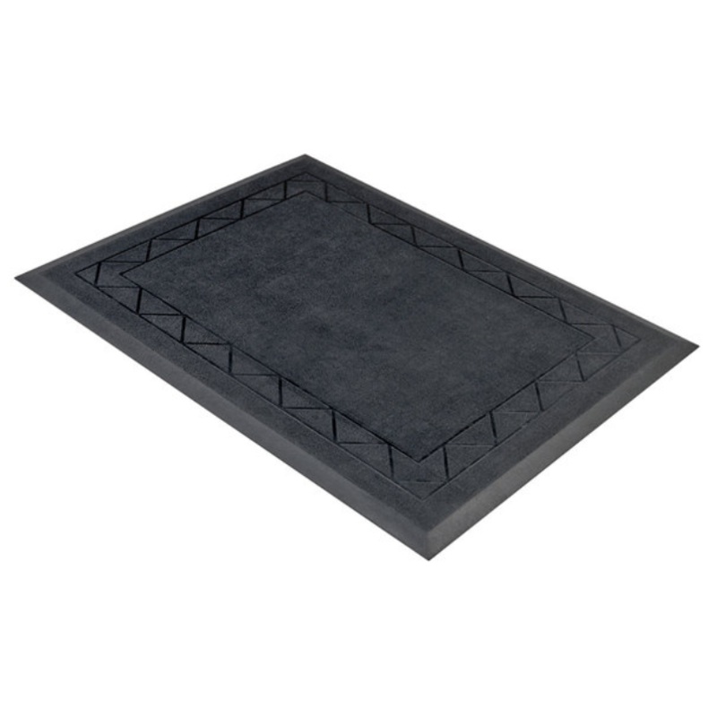 Cactus Mat 2500-RS Comfort Zone 2' 4" x 3' Black Single Anti-Fatigue Mat - 1/2" Thick