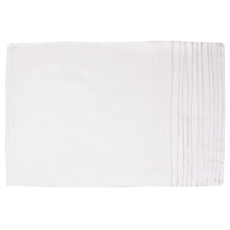 Chef Revival 701BTT30 Narrow Ribbed Full Terry Bar Mop Towel 16" x 19" - White - 12/pack