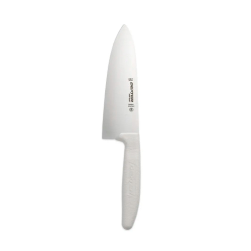 Dexter Russell S145-6PCP SANI-SAFE 6" Chef's Knife w/ Polypropylene White Handle, Carbon Steel - 6ea/Case