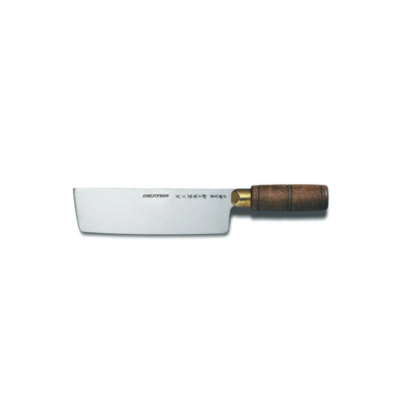 Dexter Russell S5197 7" Chinese Chef's/Cook's Knife w/ Walnut Handle, High Carbon Steel - 6ea/Case