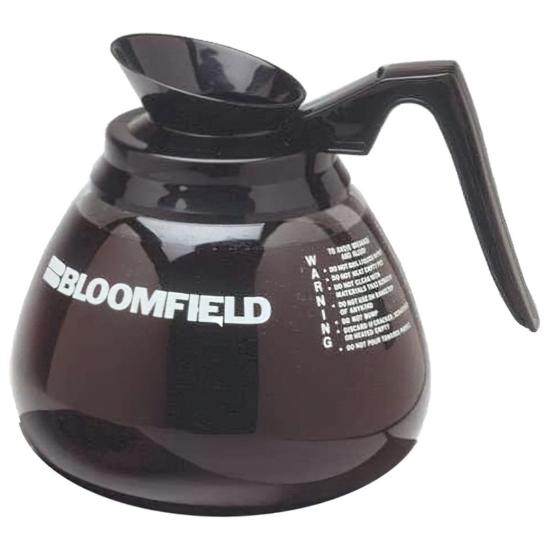 Royal Industries BLM 8900 Glass Coffee Pot / Decanter with Black Handle 64 oz.