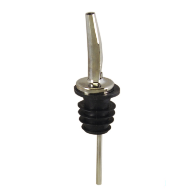 Spill-Stop 285-50 Tapered Liquor Pourer - Chrome/Black