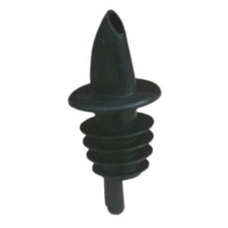 Spill-Stop 350-08 One-piece Plastic Liquor Pourer - Black