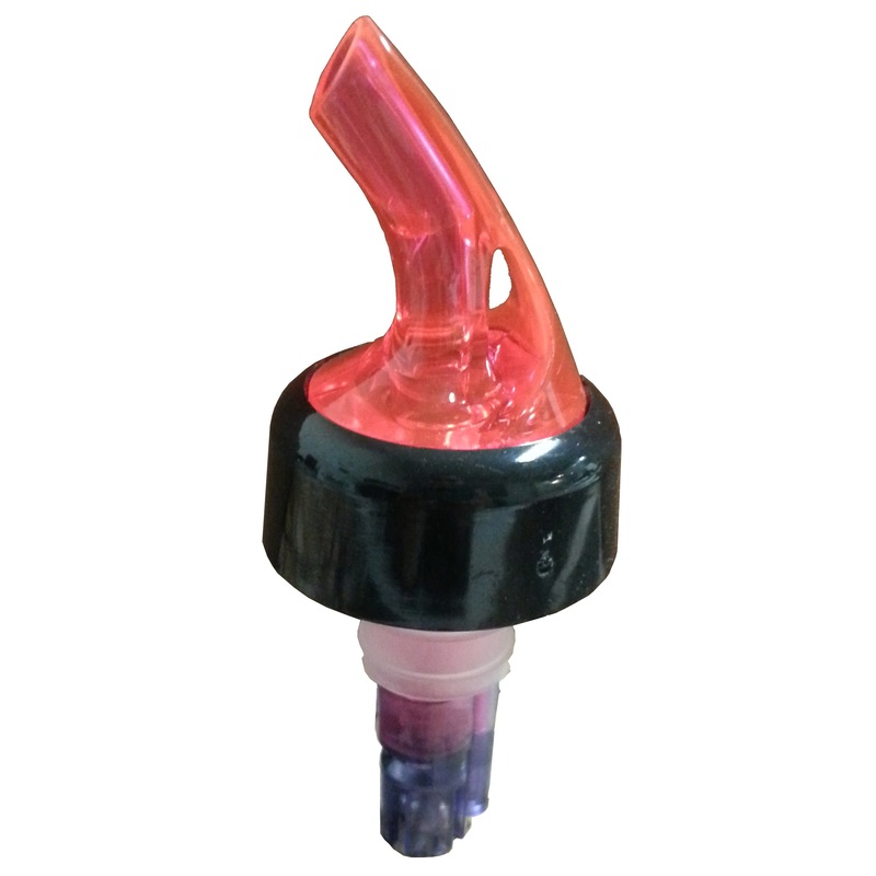 Spill-Stop 382-25 Liquor Pourer - 1-1/8 oz. - Pink