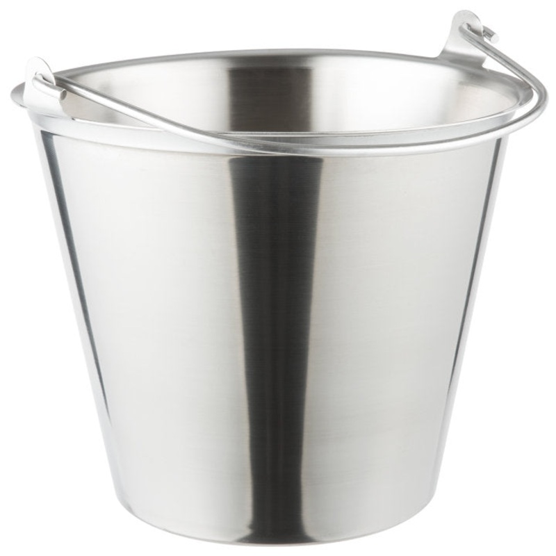 Vollrath 58130 - Dairy/Utility Pail - Tapered Stainless Steel 12 Qt