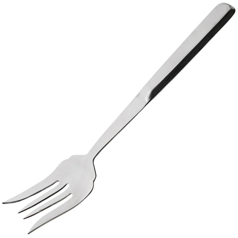 Browne 573141 Elite One-Piece Stainless Steel 4-Tine Cold Meat Fork with Hollow Handle 10-1/2"