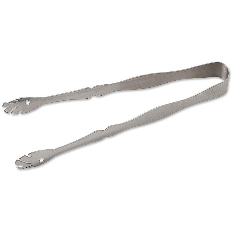 Browne 57525 1-Piece Stainless Steel Scalloped Claw Tongs 7-1/4"