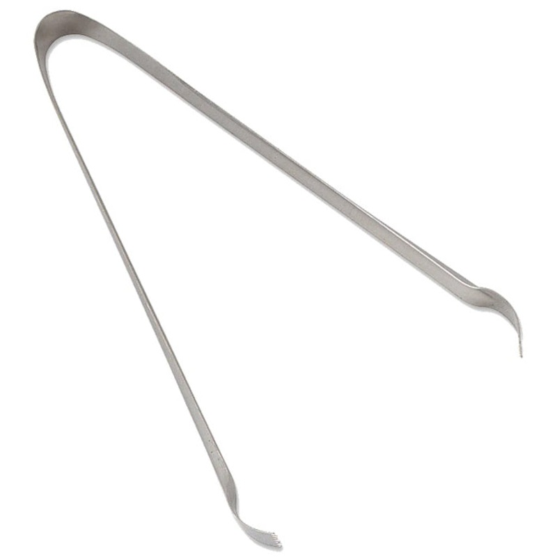 Browne 57530 1-Piece Stainless Steel Ice/Pom Tongs 6"