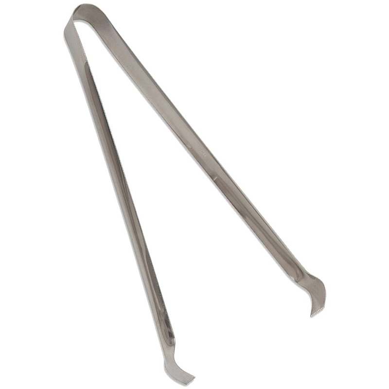 Browne 57531 1-Piece Stainless Steel Ice/Pom Tongs 9"