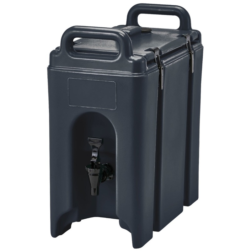 Cambro 250LCD110 Camtainer Plastic Insulated Beverage Dispenser 2-1/2 Gal. - Black