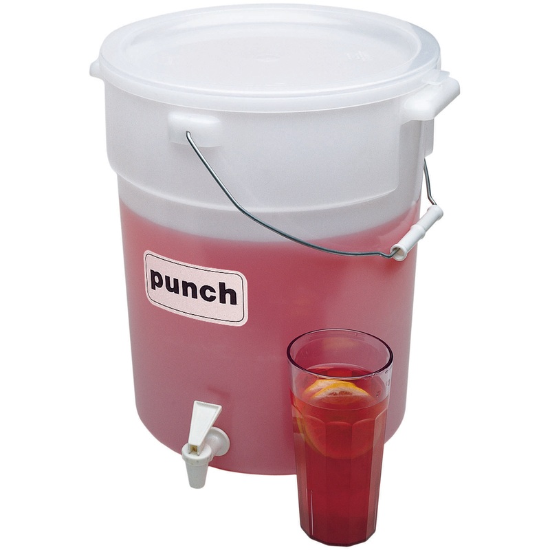 Cambro DSPR6148 White Non-Insulated Beverage Dispenser 6 Gal.