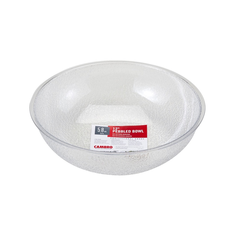 Cambro PSB12 Camwear Bowl, Round, Pebbled, 12" Dia, 5.8 qt.