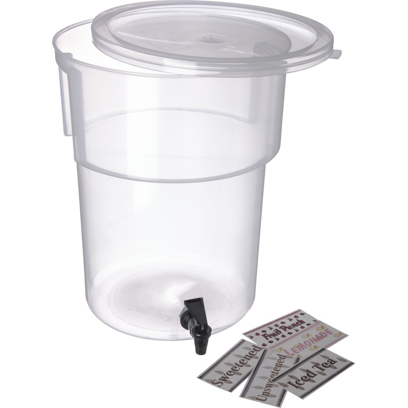 Carlisle 220930 Round Beverage Dispenser 5 gal - Clear
