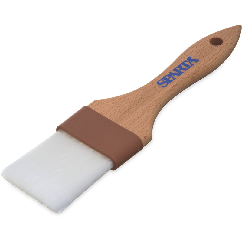 Carlisle 4039700 Sparta Chef Series Flat Pastry Brush with 2"W Nylon Bristles & Wood Handle