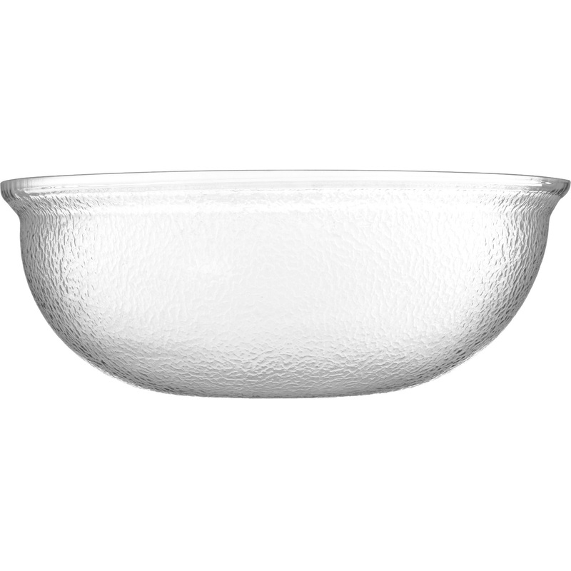 Carlisle SB7807 Round Acrylic Pebbled Salad Bowl 18" - 15 qt. - clear