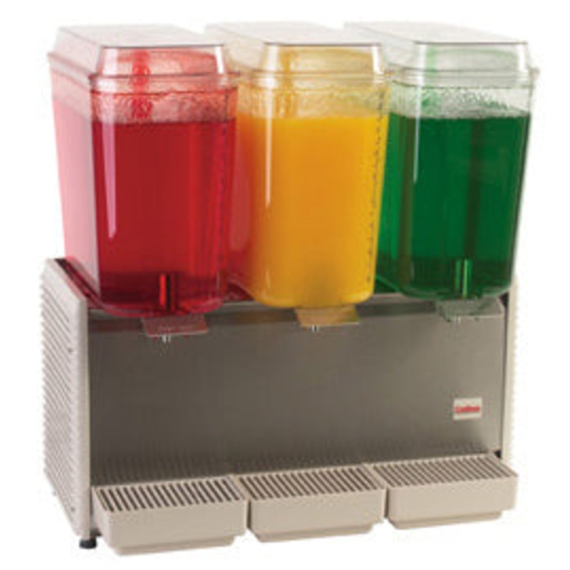 Crathco D35-4 Classic Bubblers Triple 5 Gallon Bowl Pre-Mix Cold Beverage Dispenser 25-1/2"W - 115v