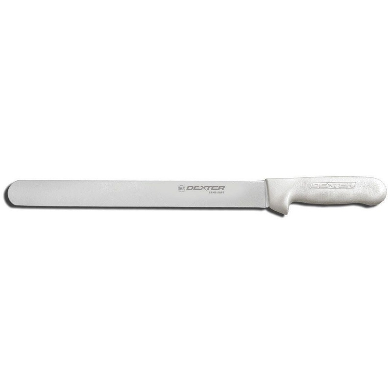 Dexter-Russell S140-12PCP Sani-Safe Roast Slicer Knife with White Poly Handle 12"