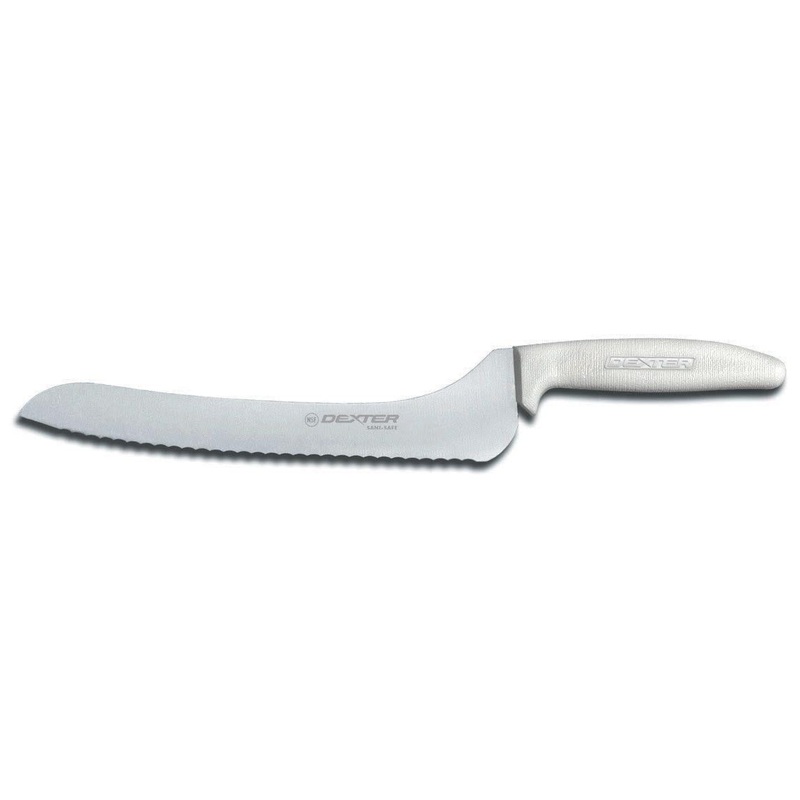 Dexter-Russell S163-9SC-PCP SaniSafe Scalloped Offset Bread and Sandwich Knife 9"