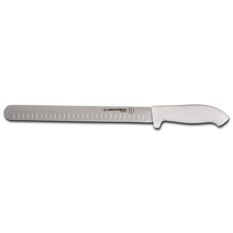 Dexter-Russell SG140-12GE-PCP SofGrip Duo-Edge Roast Slicer with White Handle 12"