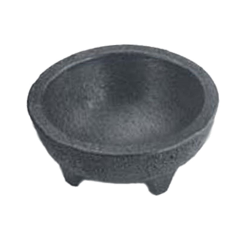 HS Inc. NHS1008-CH Plastic Chico Molcajete Bowl / Salsa Dish 4 oz. - Charcoal
