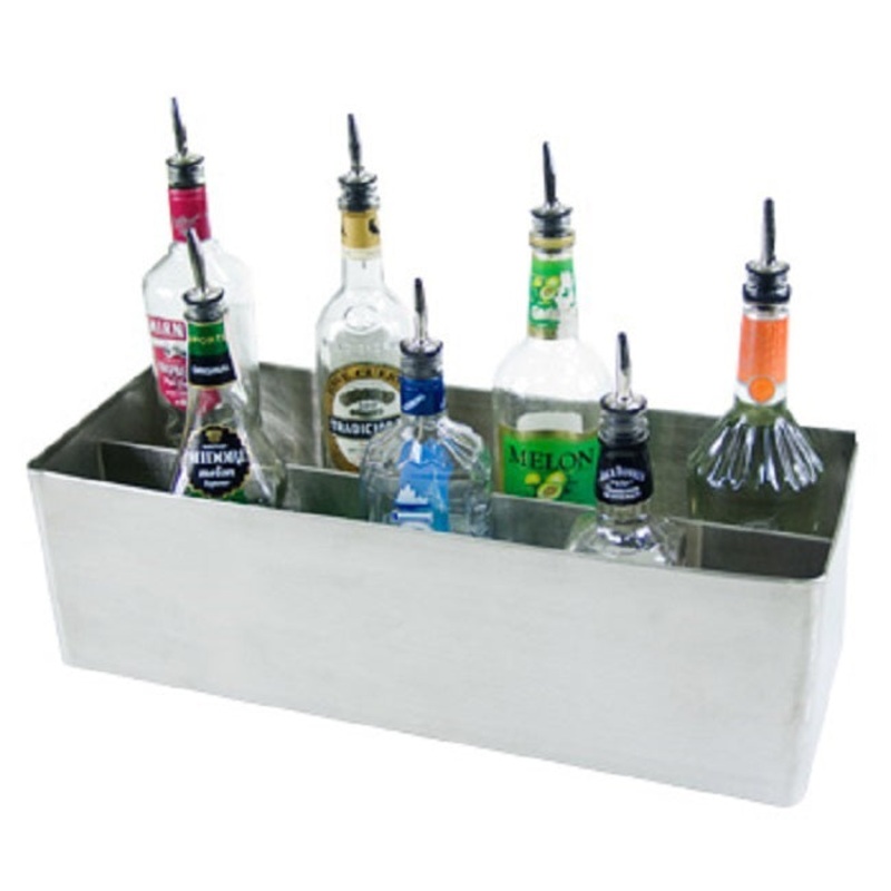 Infra Corp DSS-532 Stainless Steel Double Tier Speed Rail 32" - Holds (18) Bottles