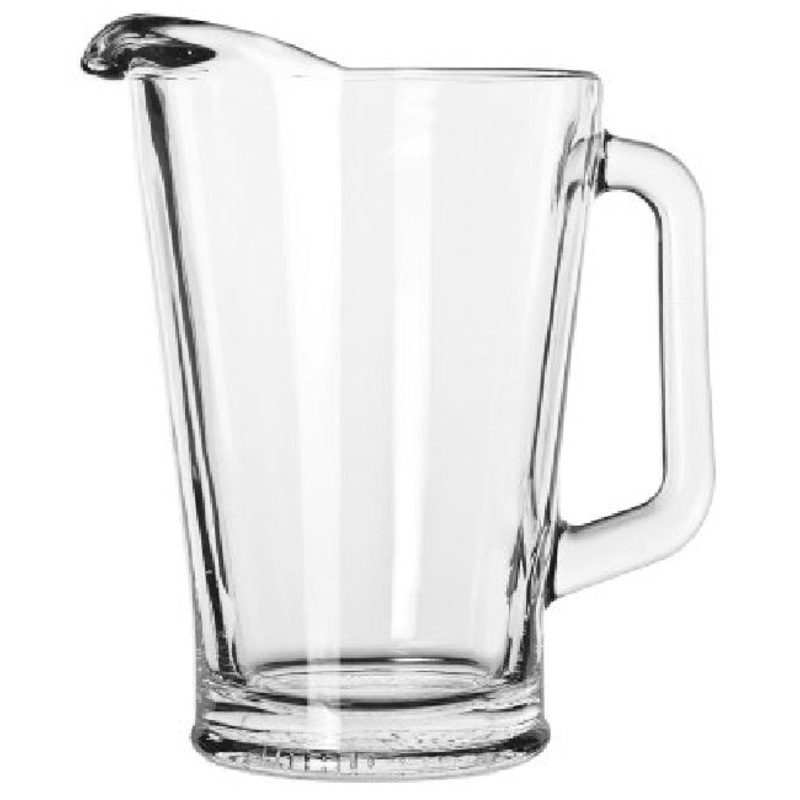 Libbey 5260 Square Handle Glass Pitcher 60 oz. - Clear