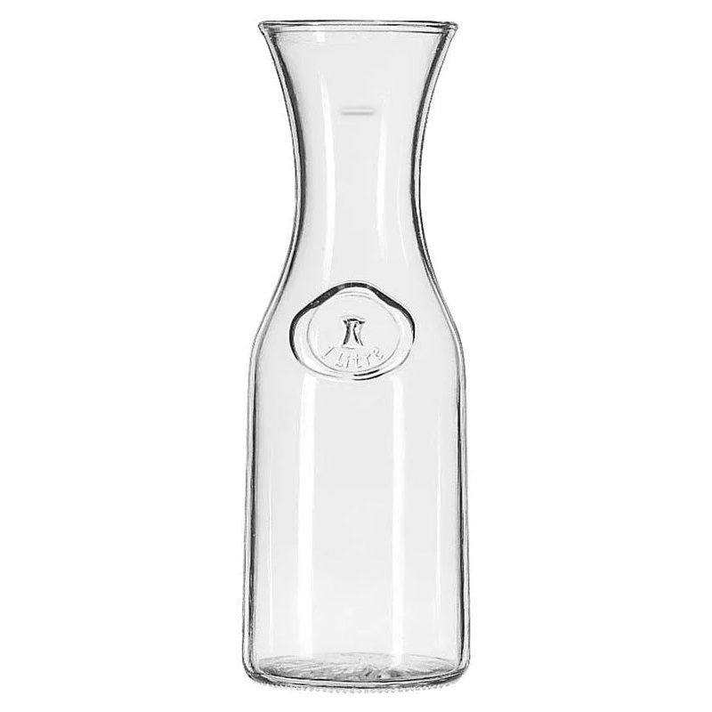 Libbey 97000 1 Liter Glass Wine Decanter Carafe 33-7/8 oz. - Clear