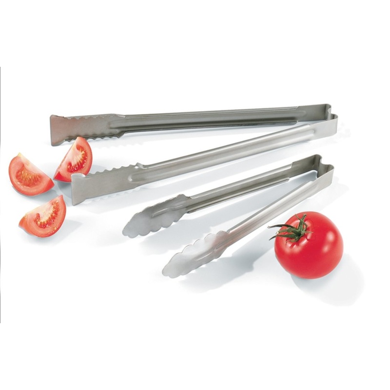 Vollrath 4781610 1-Piece Heavy-Duty Stainless Steel Utility Tongs with Ergonomic Handle 16"