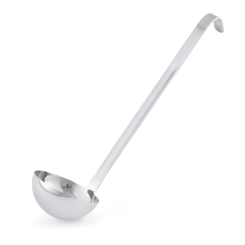 Vollrath 4982410 Jacob's Pride One-Piece Heavy-Duty Stainless Steel Ladle with 18-1/8" Grooved Hooked Handle 24 oz.