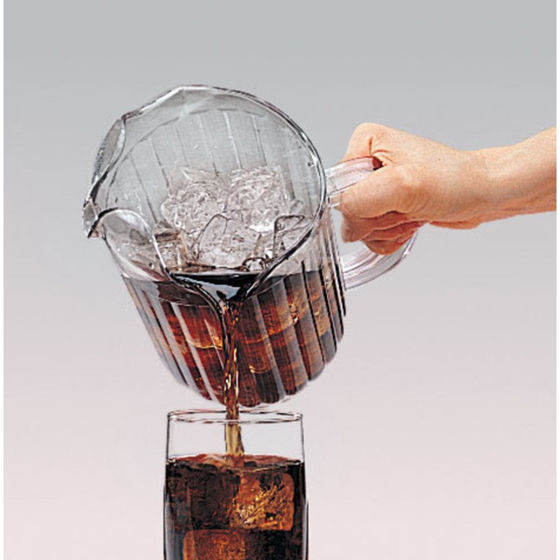 Vollrath 6010-13 Tuffex I Deluxe Three-Lipped Pitcher 60 oz. - Clear